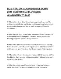 BICSI RTPM 301 COMPREHENSIVE SCRIPT 2026 QUESTIONS AND ANSWERS GUARANTEED TO PASS