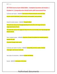 ATI TEAS Science Exam 20252026 Complete Questions & Answers