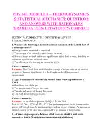 PHY 140: MODULE 8 – THERMODYNAMICS & STATISTICAL MECHANICS; QUESTIONS AND ANSWERS WITH R