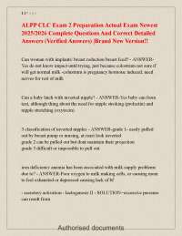 ALPP CLC Exam 2 Preparation Actual Exam Newest 20252026