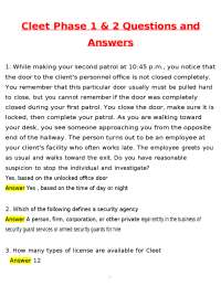CLEET Oklahoma Phase 1 & 2 Test Latest 2026 Questions and Verified Answers (2026 / 2027)