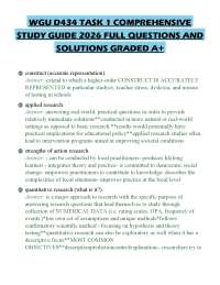 WGU D434 TASK 1 COMPREHENSIVE STUDY GUIDE 2026 FULL QUESTIONS AND SOLUTIONS GRADED A+