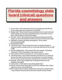 Download the Florida Cosmetology State Board Clinical Exam Questions and Answers PDF, desi