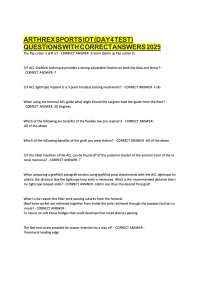 Arthrex Sports IoT (Day 4) Test Questions with Correct Answers 2026 | Sports Technology &