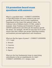 E6 promotion board exam questions with answers