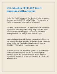 ULL Mueller ITEC 462 Test 1 questions with answers