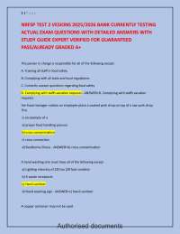 NRFSP Food Safety Manager Exam Study Guide (20252026)