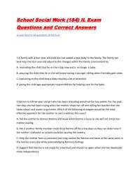 School Social Work (184) IL Exam Questions and Correct Answers
