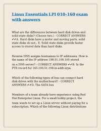 Linux Essentials LPI 010-160 exam with answers