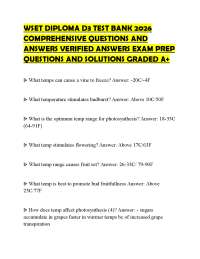 WSET DIPLOMA D3 TEST BANK 2026 COMPREHENSIVE QUESTIONS AND ANSWERS VERIFIED ANSWERS EXAM P