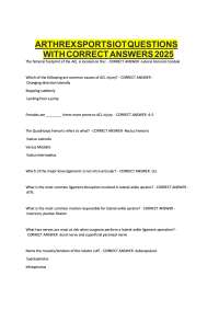 Arthrex Sports IoT Questions with Correct Answers 2026 | Comprehensive Study Guide for Spo