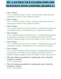 IPC A 610 PRACTICE EXAMINATION 2026 QUESTIONS WITH ANSWERS GRADED A+