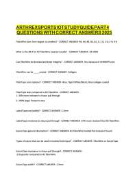 Arthrex Sports IoT Questions with Correct Answers 2026 | Comprehensive Study Guide for Spo
