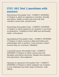 ITEC 462 Test 2 questions with answers