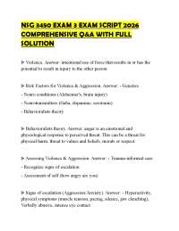 NSG 3450 EXAM 3 EXAM SCRIPT 2026 COMPREHENSIVE Q&A WITH FULL SOLUTION