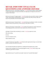 Retail Industry Final Exam: 125+ Q&A on Merchandising, Strategy & Customer Service