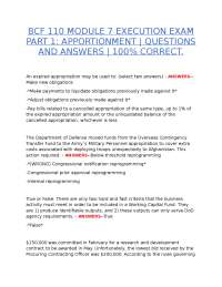 BCF 110 MODULE 7 EXECUTION EXAM PART 1: APPORTIONMENT 2026/2027 | QUESTIONS AND ANSWERS 10