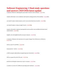 Software Engineering 1 Final Exam: 150+ Q&A on Lifecycle, COCOMO, Testing & Requirements