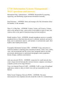 C724 (Information Systems Management) – WGU questions and answers