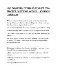 NSG 3480 EXAM 2 EXAM STUDY GUIDE 2026 PRACTICE QUESTIONS WITH FULL SOLUTION GRADED A+