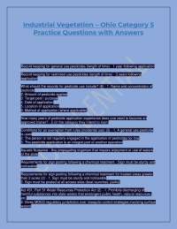 Industrial Vegetation – Ohio Category 5 Practice Questions with Answers