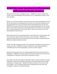 AP BIO FRQs Exam Questions & Verified Answers 100% Accurate|Already Graded A+