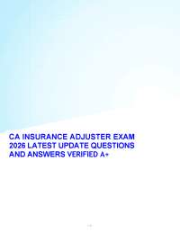 CA INSURANCE ADJUSTER EXAM