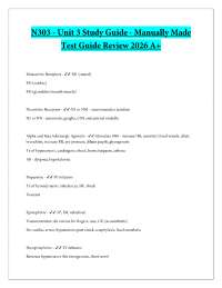 N303 - Unit 3 Study Guide - Manually Made Test Guide Review 2026 A+