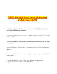 NR511 Final Exam Study Guide 2026 – Correct Answers & Differential Diagnosis – FNP Review