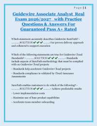 Guidewire Associate Analyst Exam 2026/2027: Practice Questions & Answers – Guaranteed Pass