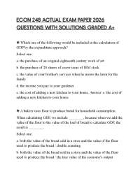 ECON 248 ACTUAL EXAM PAPER 2026 QUESTIONS WITH SOLUTIONS GRADED A+
