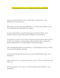 MVA driving school test unit 1 Questions And Answers 2025/2026