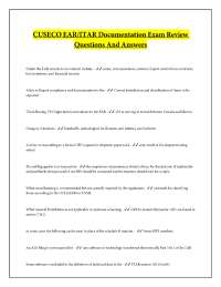 CUSECO EAR-ITAR Documentation Exam Review Questions And Answers