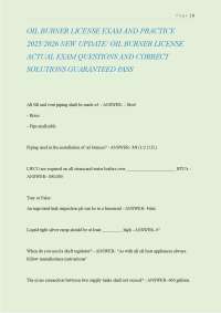 Oil Burner License Exam 2025/2026: Actual Exam Questions & Correct Solutions – New Update
