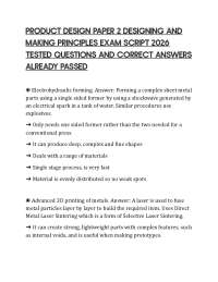 PRODUCT DESIGN PAPER 2 DESIGNING AND MAKING PRINCIPLES EXAM SCRIPT 2026 TESTED QUESTIONS A