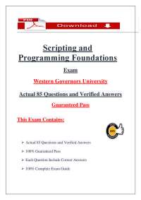 Scripting and Programming Foundations Exam WGU 2026 – Actual Questions and Verified Answer