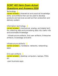 SCMT 465 Heim Exam Actual Questions and Answers 2026