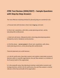 CFRE Test Review (2026/2027) – Sample Questions with Step-by-Step Answers