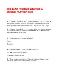 CBIS EXAM / CORRECT QUESTIONS & ANSWERS / LATEST 2026