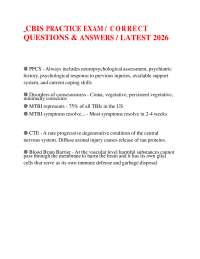 CBIS PRACTICE EXAM / C O R R E C T QUESTIONS & ANSWERS / LATEST 2026