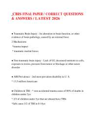 CBIS FINAL PAPER / CORRECT QUESTIONS & ANSWERS / LATEST 2026