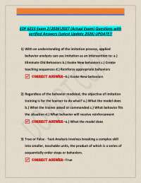 EDF 6223 Exam 2|2026\2027 (Actual Exam) Questions with verified Answers (Latest Update 202