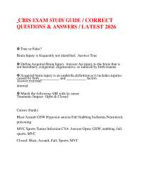 CBIS EXAM STUDY GUIDE / CORRECT QUESTIONS & ANSWERS / LATEST 2026