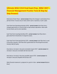 Ultimate WGU C214 Final Exam Prep 2026/ 2027— Financial Management Practice Tests & Step-