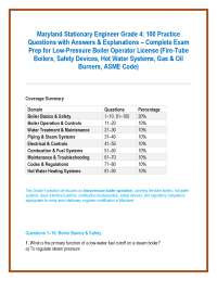 Maryland Stationary Engineer Grade 4: 100 Practice Questions with Answers & Explanations