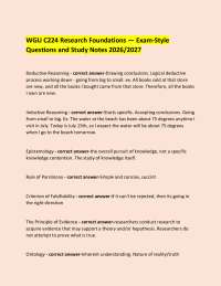 WGU C224 Research Foundations — Exam-Style Questions and Study Notes 2026/2027