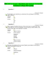 BIO 210 Exam 1 Mastery: 75 Solved Q&A for Greenville Tech A&P (2026/2027)