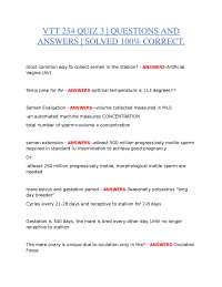 VTT 254 QUIZ 3 EXAM QUESTIONS AND ANSWERS | FULLY SOLVED | 100% CORRECT WITH DETAILED EXPL