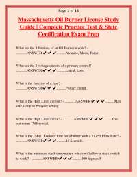 Massachusetts Oil Burner License Study Guide | Complete Practice Test & State Cert