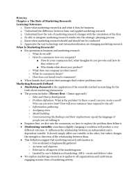 Marketing Research Notes